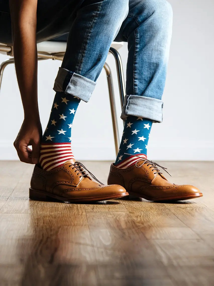 American Flag Patriotic Sock - By Alynn