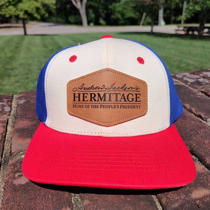 Hermitage Tri-color Leather Patch Hat