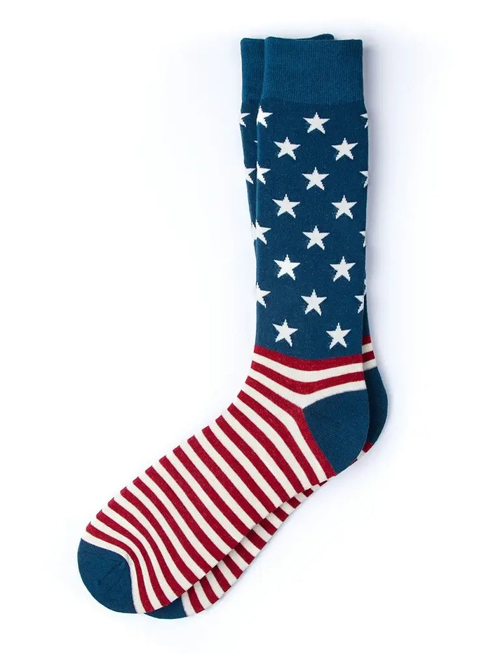American Flag Patriotic Sock - By Alynn