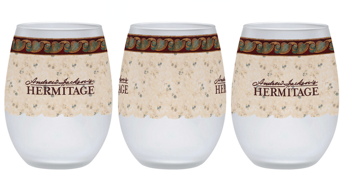Hermitage Wallpaper Stemless Wine Glass