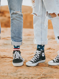 American Flag Patriotic Sock - By Alynn