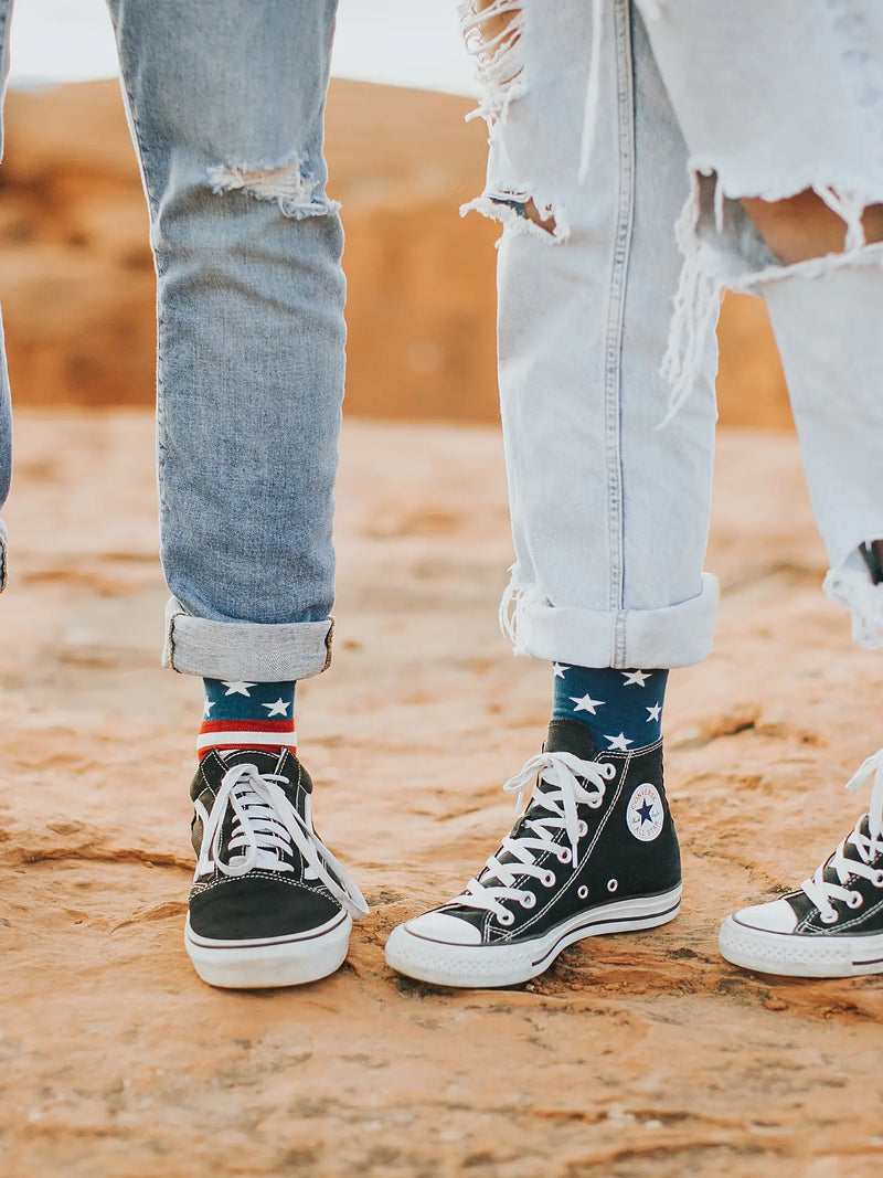 American Flag Patriotic Sock - By Alynn