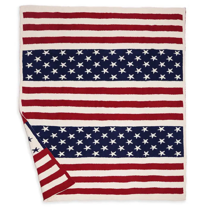 American Flag Print Luxury Soft Throw Blanket