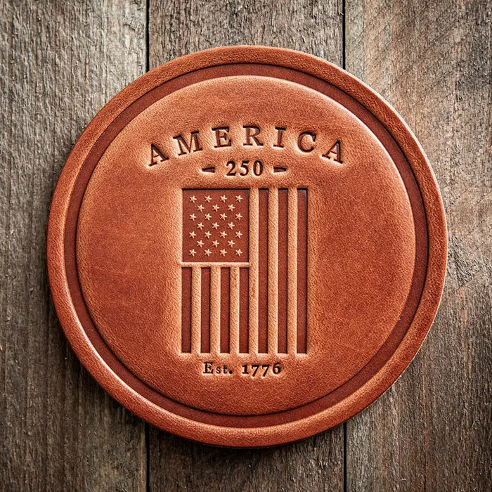 Americana Leather Coaster