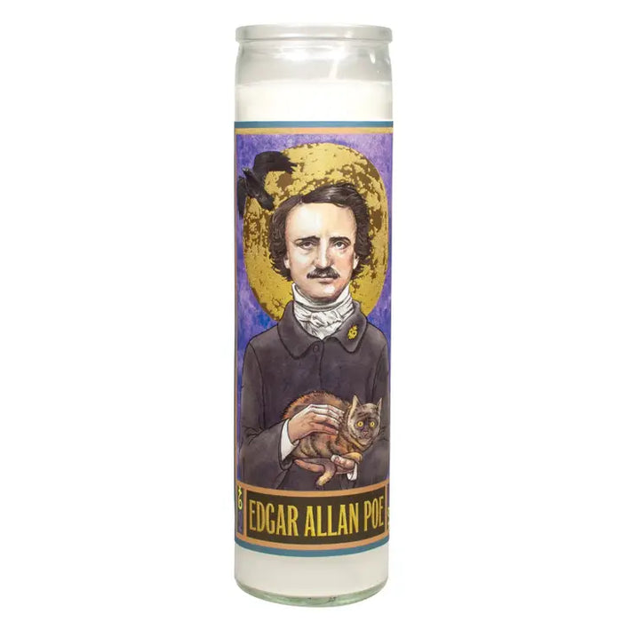 Edgar Allan Poe Secular Saint Candle