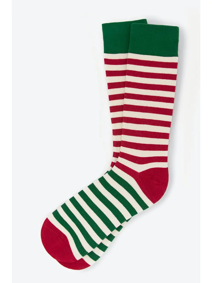 Christmas Elf Stripe Sock By Alynn
