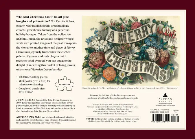 John Derian Paper Goods: Merry Christmas 1,000-Piece Puzzle
