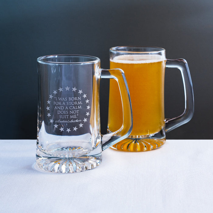 Born For A Storm Glass Beer Mug