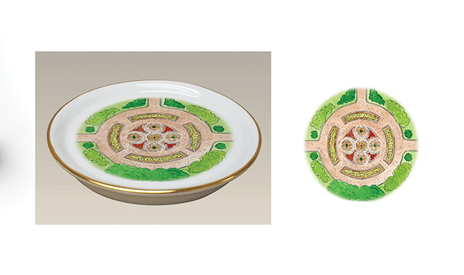 Rachel's Garden Ceramic Dish by Maizie Clark