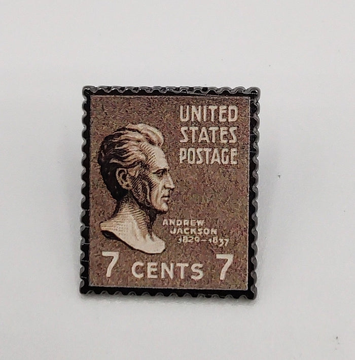 Andrew Jackson Enamel 7-cent Stamp Pin