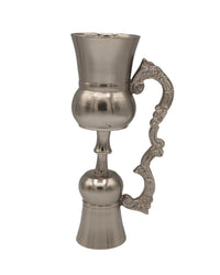 Pewter-Plated Brass Double Jigger
