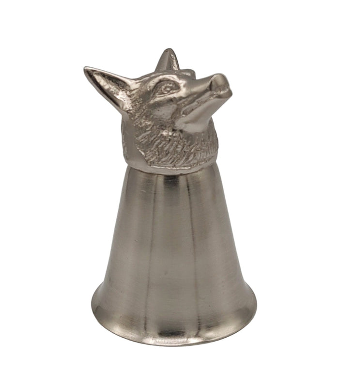 Pewter-Plated Brass Fox Head Jigger