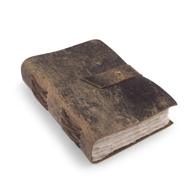 Scratched Brown Leather Journal