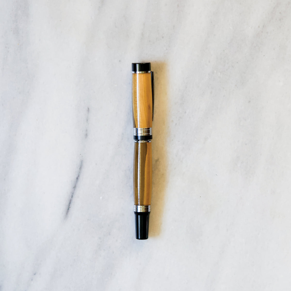 Hermitage Wood Grande Rollerball Flat Top Pen