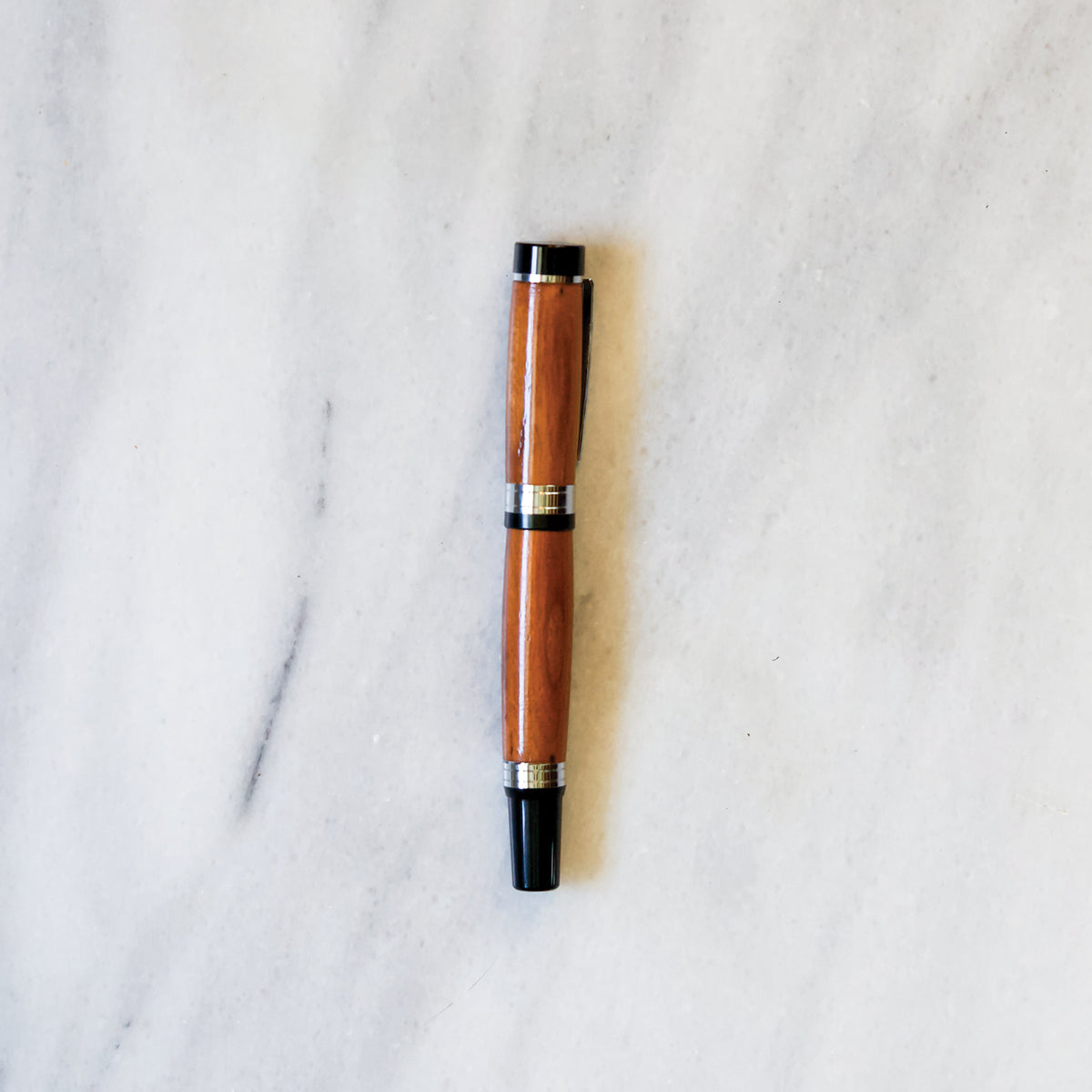 Hermitage Wood Grande Rollerball Flat Top Pen