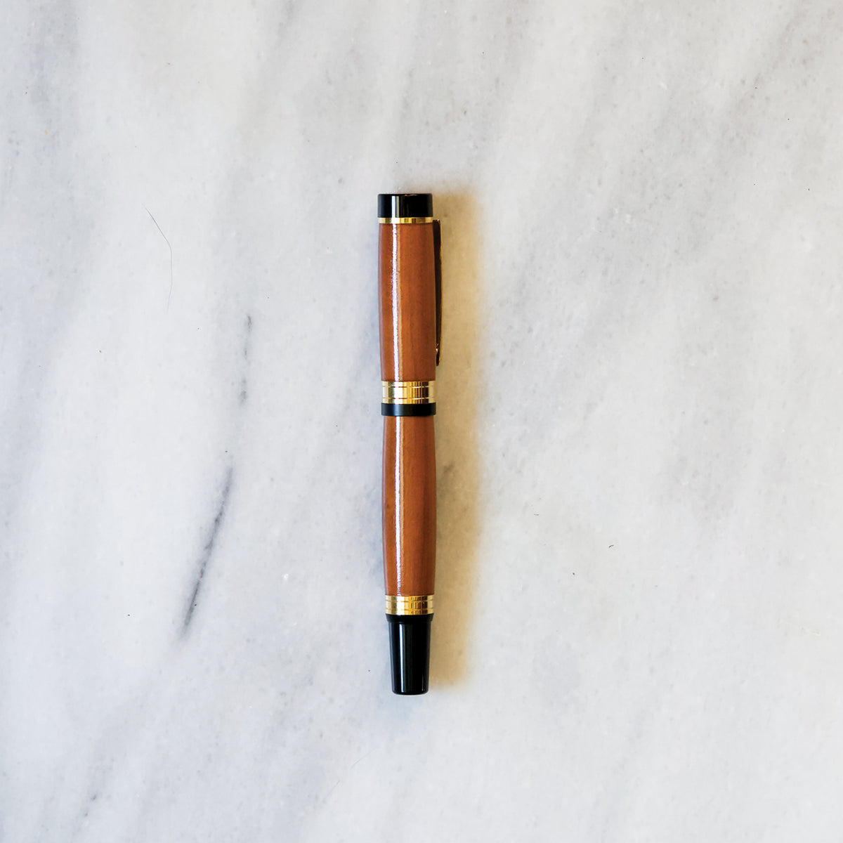 Hermitage Wood Grande Rollerball Flat Top Pen