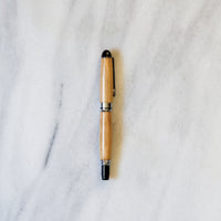 Hermitage Wood Round Top Rollerball Pen