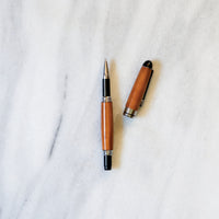 Hermitage Wood Round Top Rollerball Pen