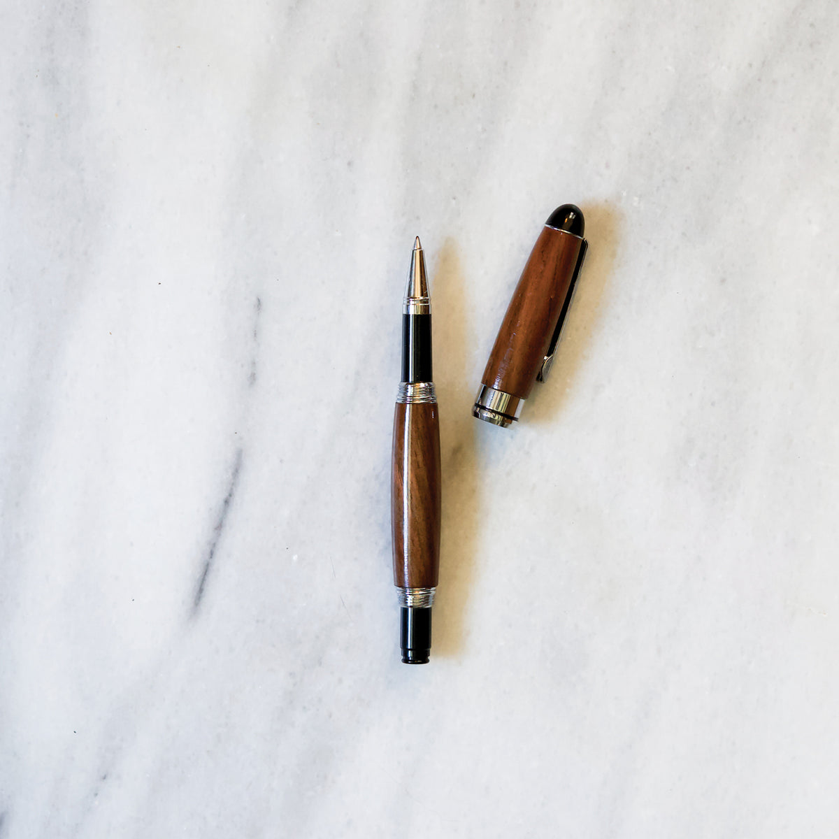 Hermitage Wood Round Top Rollerball Pen