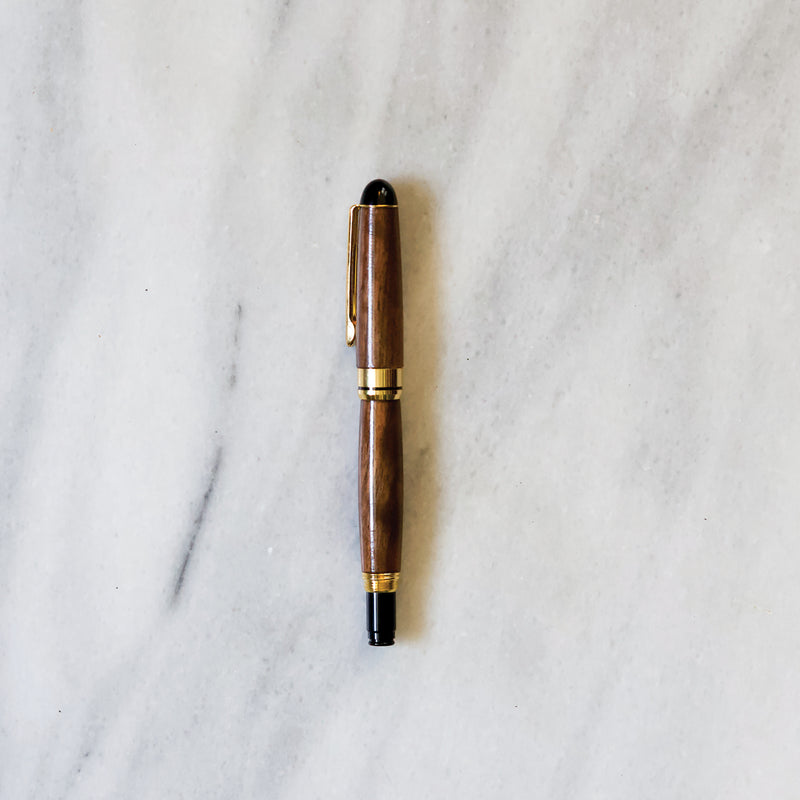 Hermitage Wood Round Top Rollerball Pen