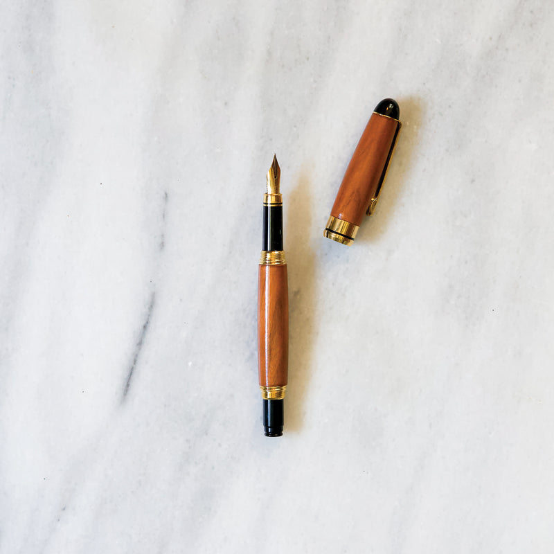 Hermitage Wood Round Top Fountain Pen