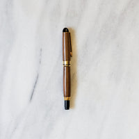 Hermitage Wood Round Top Fountain Pen