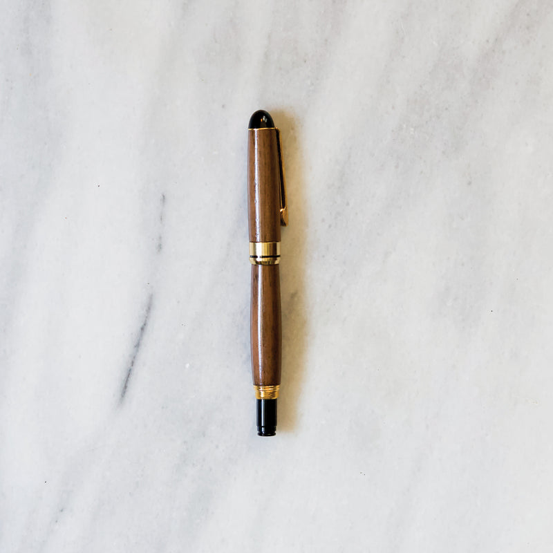 Hermitage Wood Round Top Fountain Pen