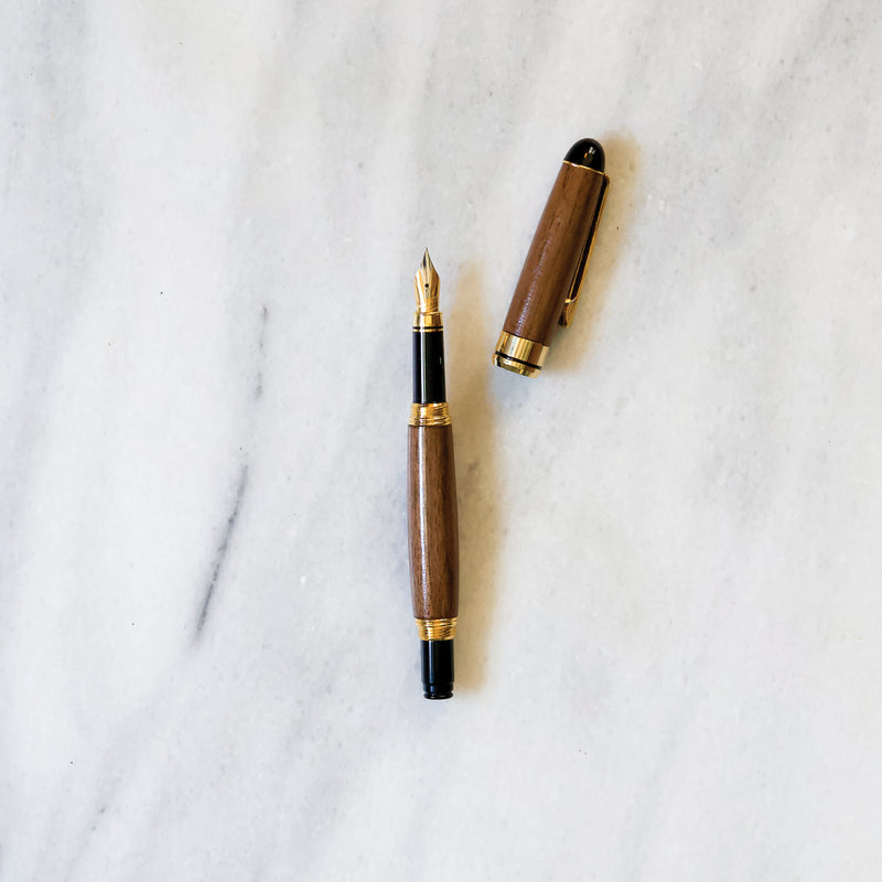 Hermitage Wood Round Top Fountain Pen