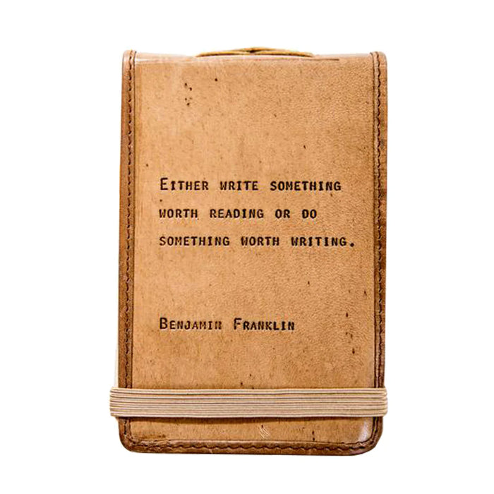 Mini Benjamin Franklin Leather Journal