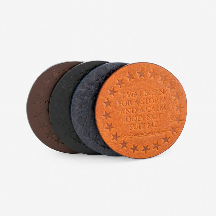 Born for a Storm Leather Coaster