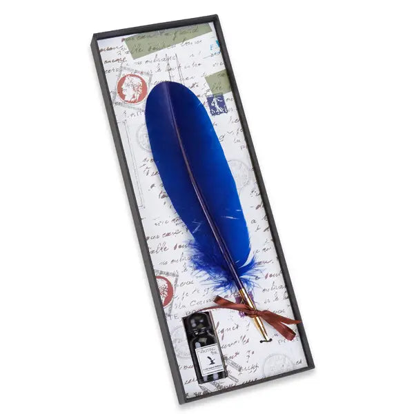 Feather Quill Pen & Ink Set