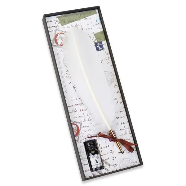 Feather Quill Pen & Ink Set