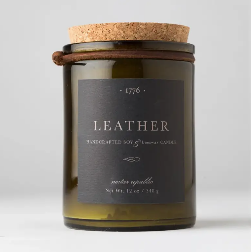 Leather 1776 Man Candle