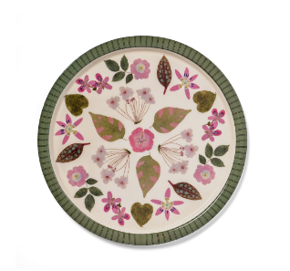 Large Round Enamel Tray - Living Herbarium