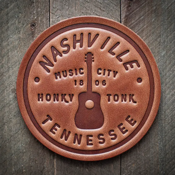 Americana Leather Coaster