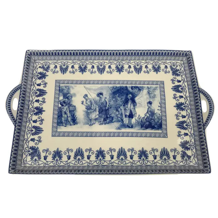 16" Liberty Blue Transferware Porcelain Tea Set w/ Tray