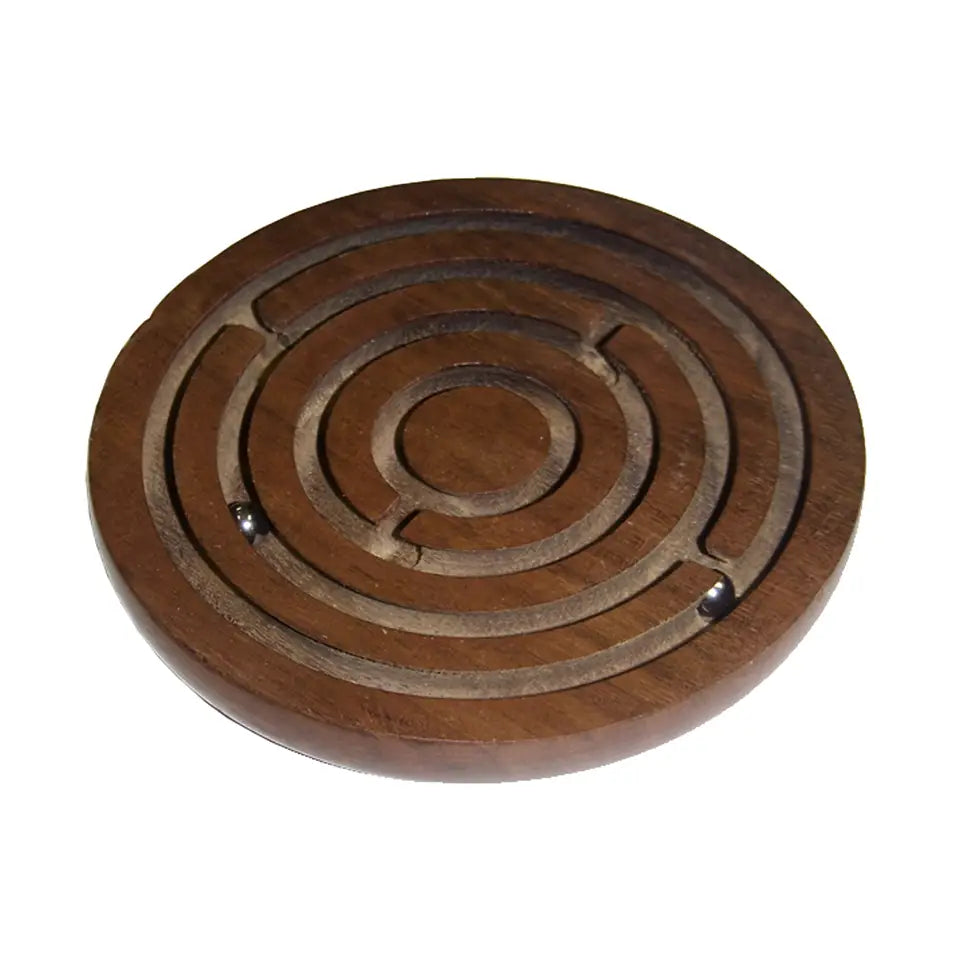 Solid Wood Vintage Maze Game, 4"