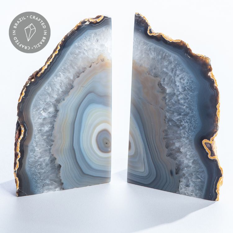 Agate Bookend Set