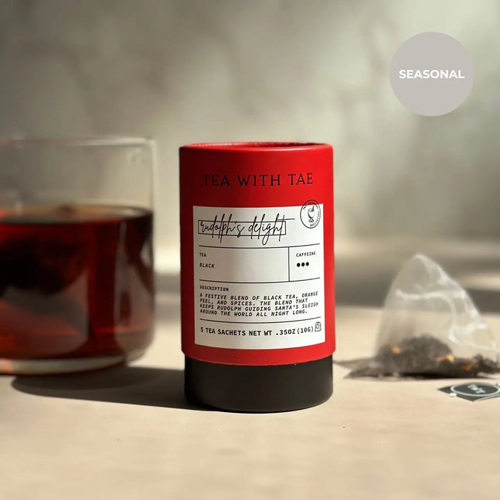 Rudolph's Delight Holiday Mini Tube Gift (5 Tea Bags)