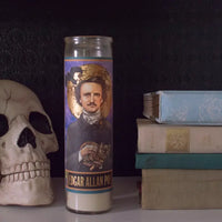 Edgar Allan Poe Secular Saint Candle
