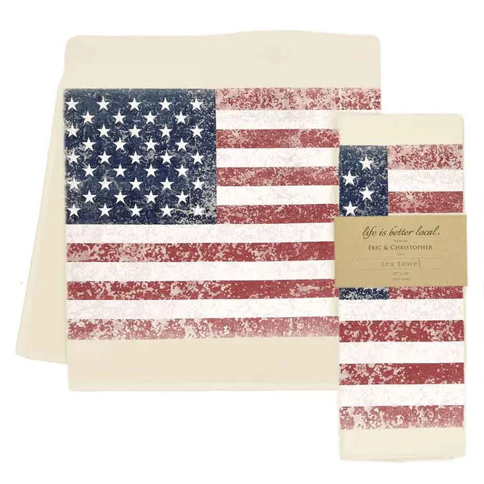 American Flag Tea Towel