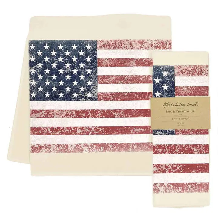 American Flag Tea Towel