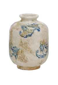 6" Terracotta Vase with Pattern