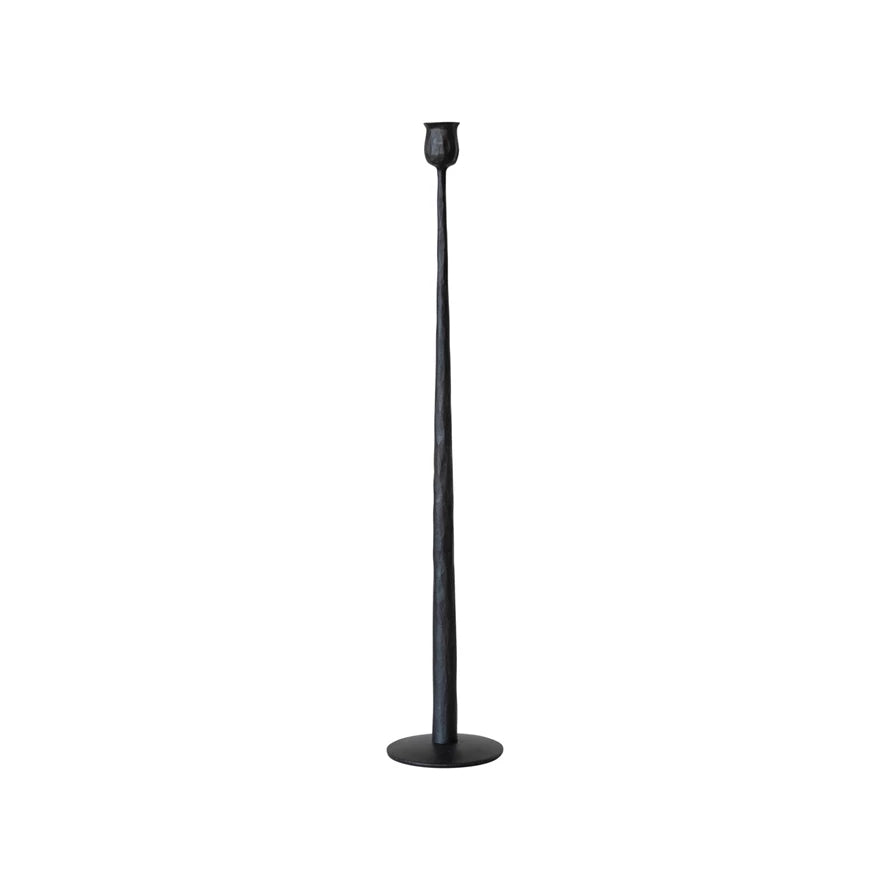 Hand-Forged Cast Iron Taper Holder 24" H