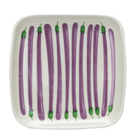Hand-Painted Stoneware Plate w/ Vegetables