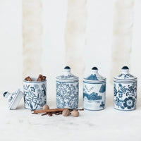 Hand-Painted Stoneware Spice Jar w/ Pattern