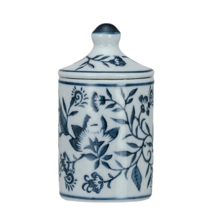 Hand-Painted Stoneware Spice Jar w/ Pattern