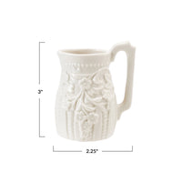 Embossed Stoneware Vintage Reproduction Creamer