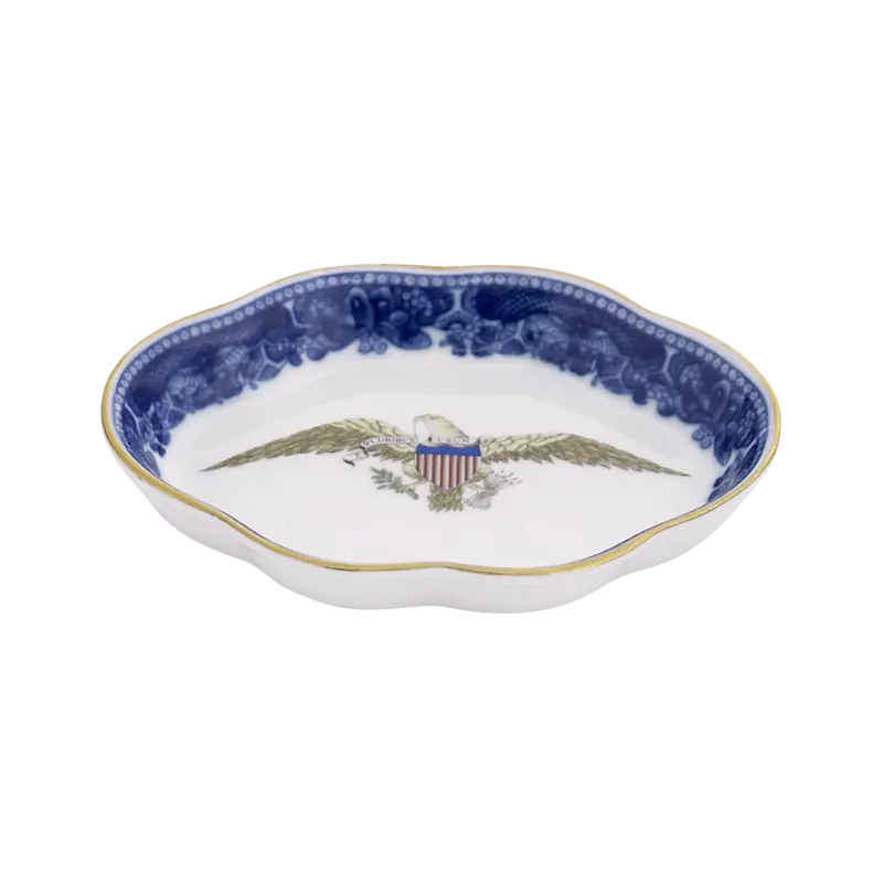 Mottahedeh Porcelain Diplomatic Eagle Ring Tray