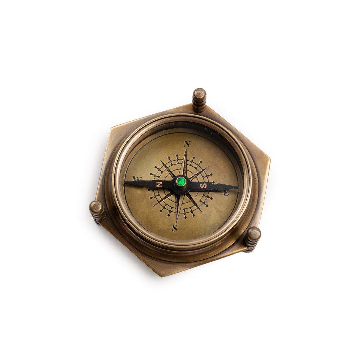 Tripod Compass in A Man Sees Wooden Box